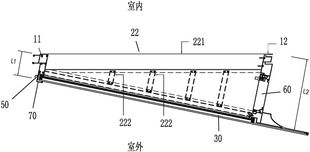 Sawtoothed inclined and torisonal cell curtain wall