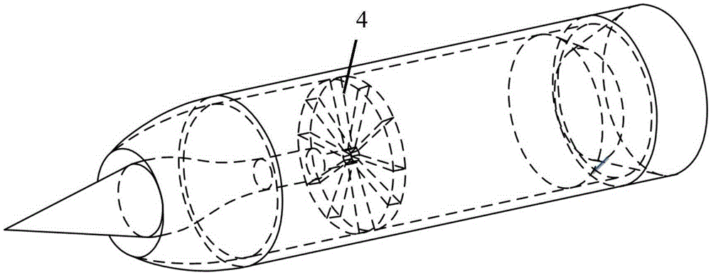 Circumferential intake distortion suppression grille for ramjet engine and its design method