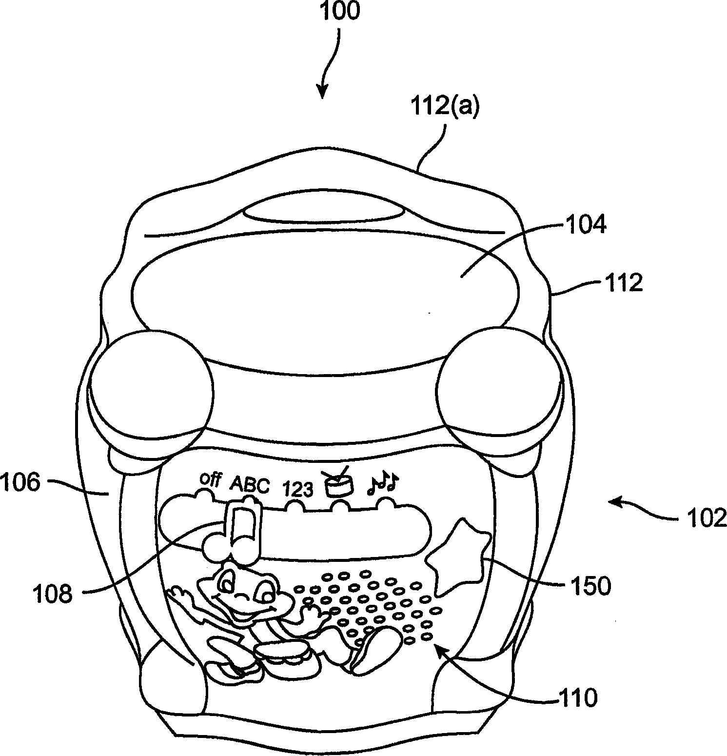 Interactive learning apparatus responsive to striking