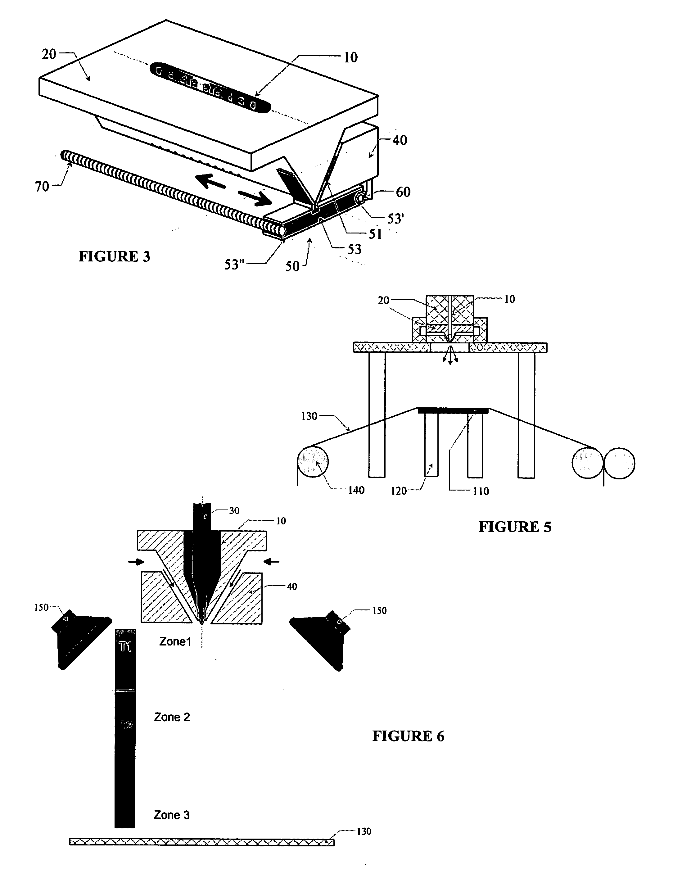 Apparatus for electro-blowing or blowing-assisted electro-spinning technology and process for post treatment of electrospun or electroblown membranes