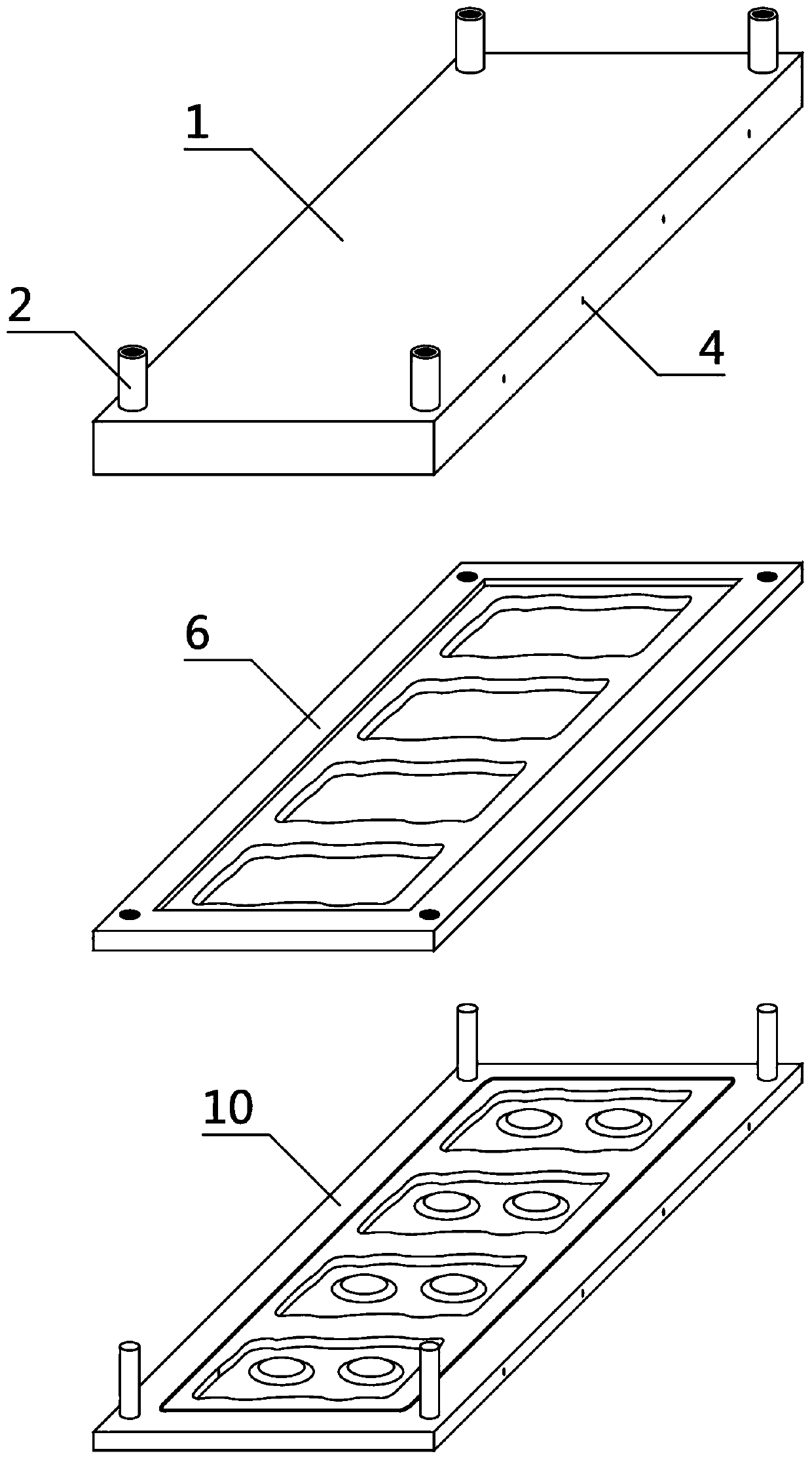 Metal key forming equipment with multi-layer die plate structure