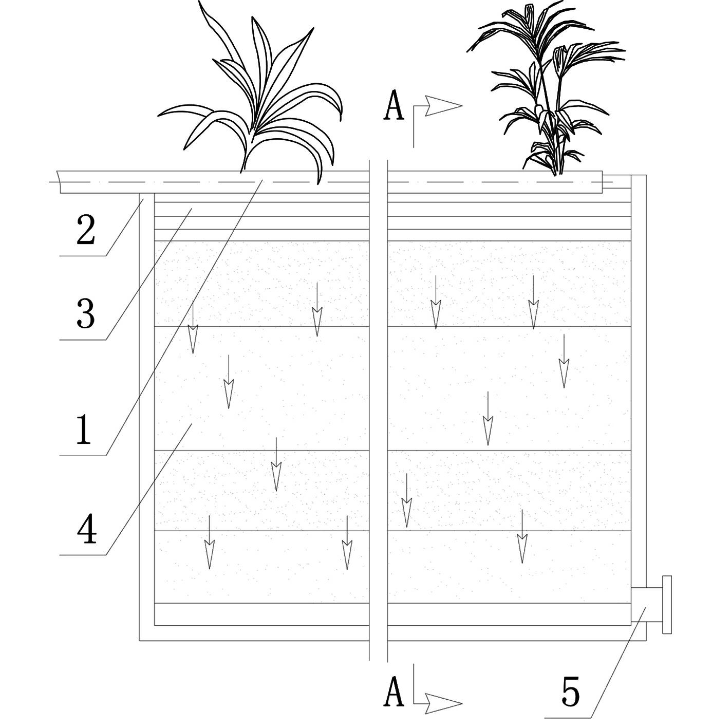 Method for advanced treatment of sewage and artificial wetland structure