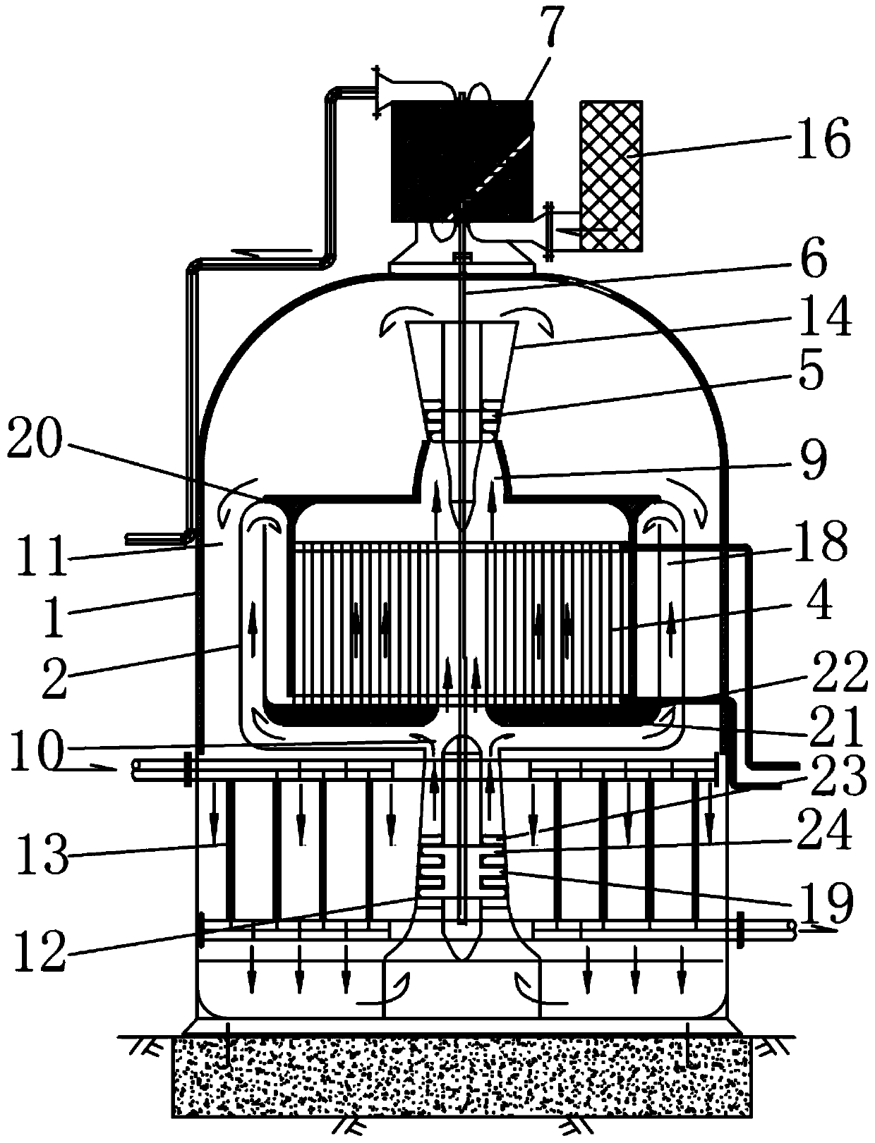 Solar thermal energy turbine blast aeration oxygenation sewage treatment system and method