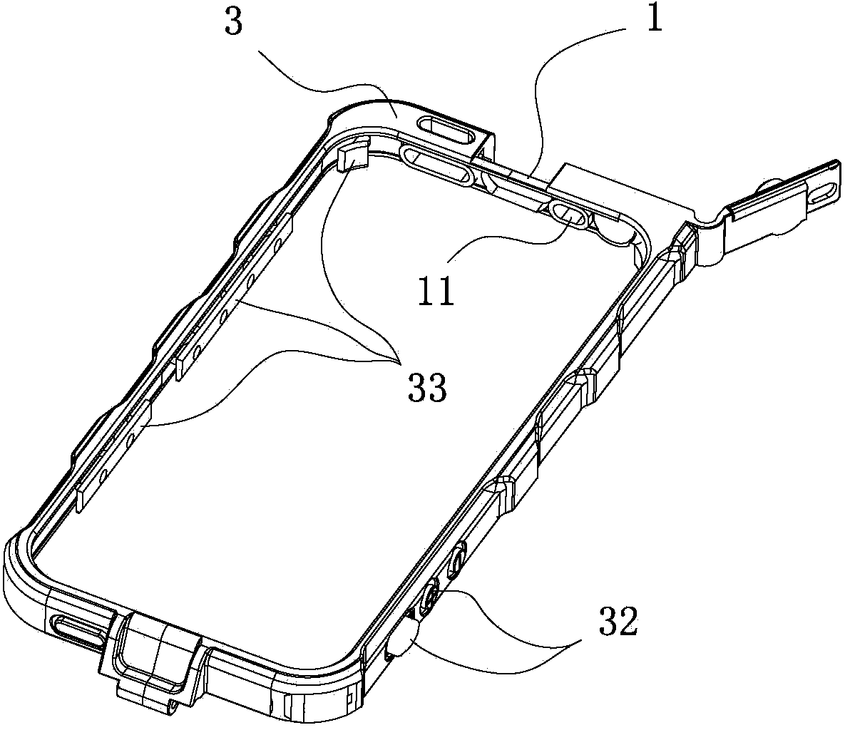 Three-proofing mobile phone protecting shell and processing mold and manufacturing method thereof