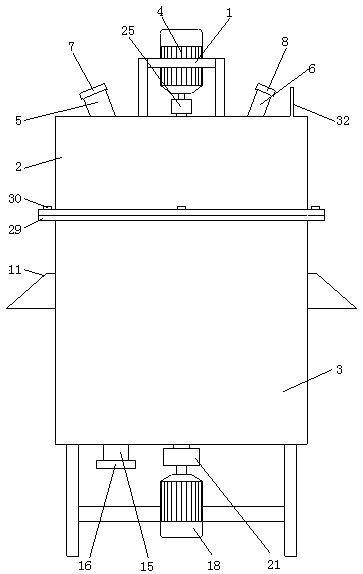 A chemical reaction kettle capable of pulverizing and stirring chemical raw materials