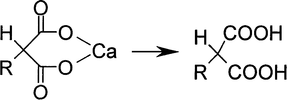 Preparation method of 2 substituted calcium malonate and use of calcium salt