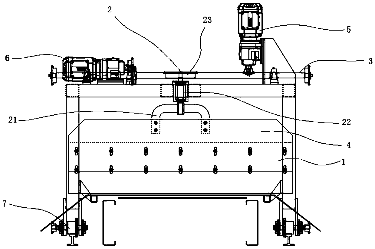 Blanking trolley and automatic feeding system and method based on blanking trolley