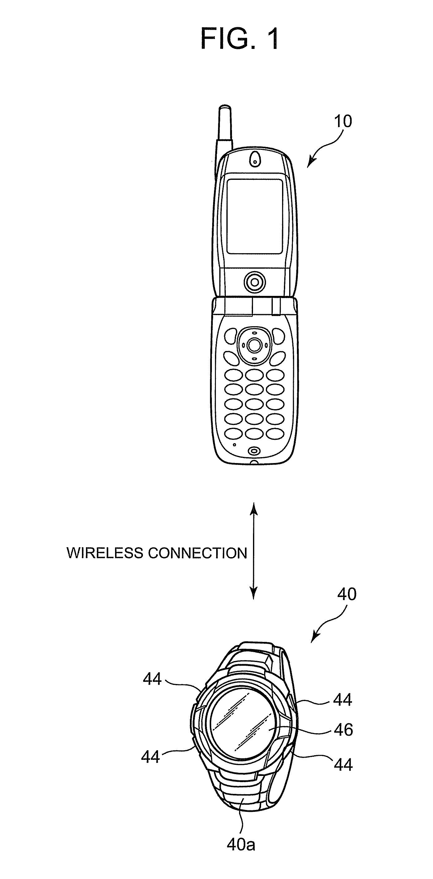 Electronic device provided with wireless communication function, detection of whether the electronic device is in a used condition or an unused condition function, and shifting the electronic device to a power-saving mode function