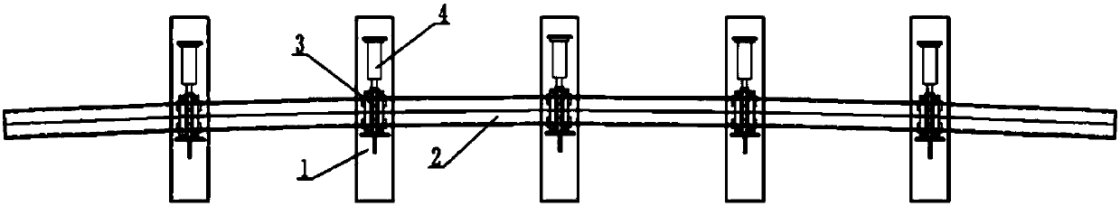 Installation and positioning method of steel box girder arc U-rib