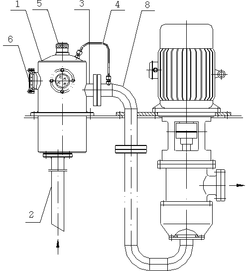 Special suction device for thin oil lubricating equipment