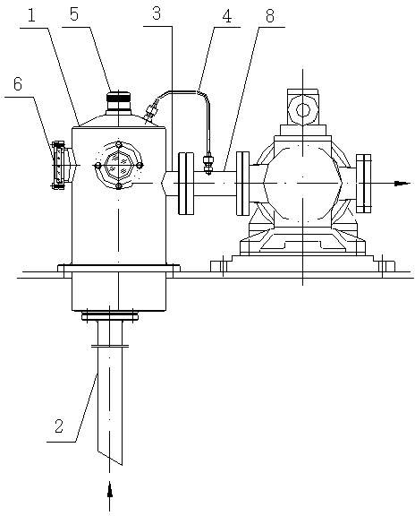 Special suction device for thin oil lubricating equipment