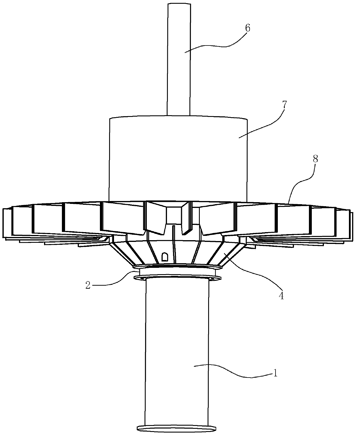 Rotary structure of starter-making machine