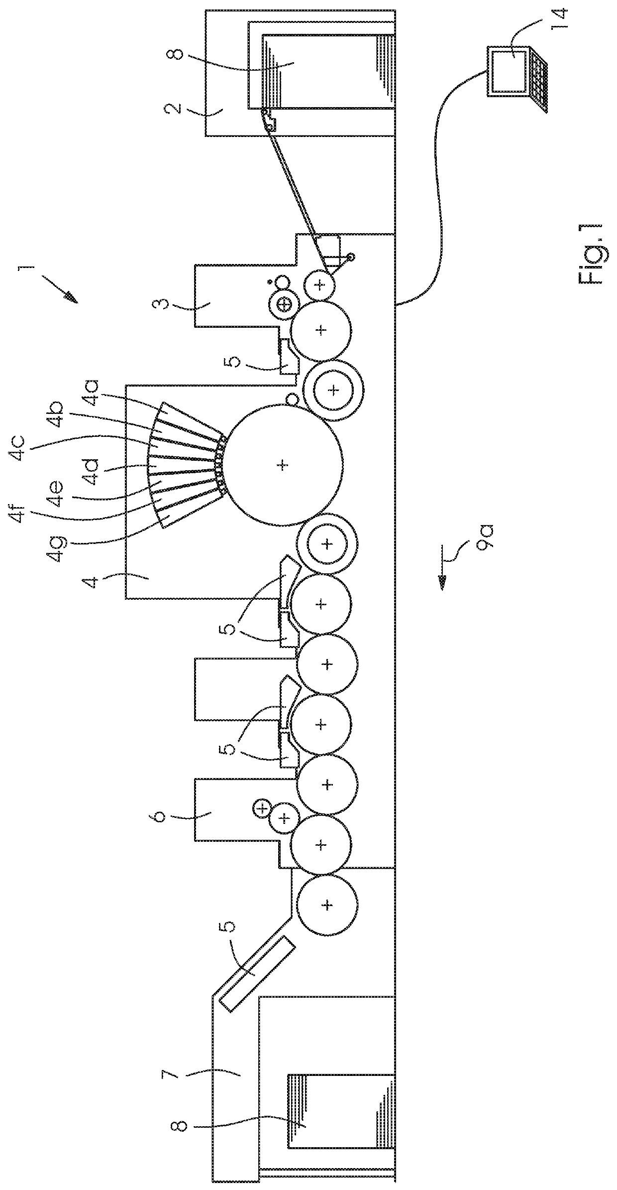 Method for alternately operating an inkjet printing machine