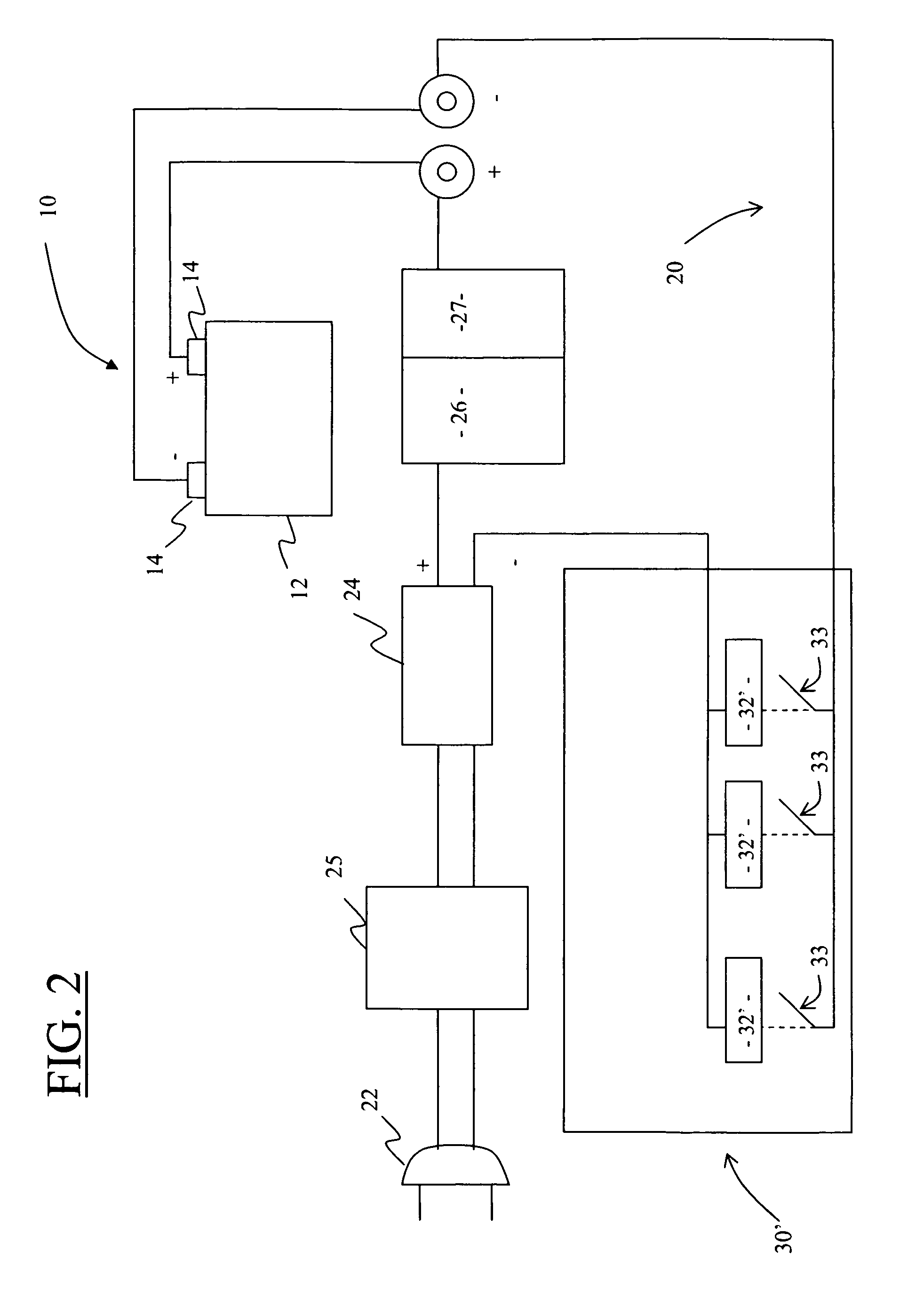 Load controlled battery charging device
