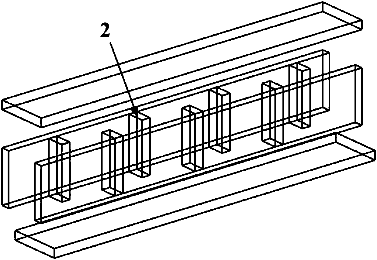 Micro-channel radiator with disturbed flow structures in horizontal and vertical directions
