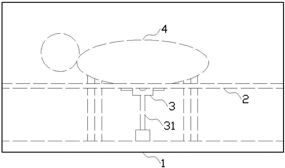 Air column type automatic positioning wool trimming device