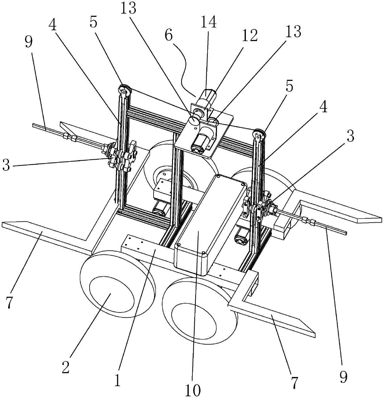 Small portable type symmetrical crane