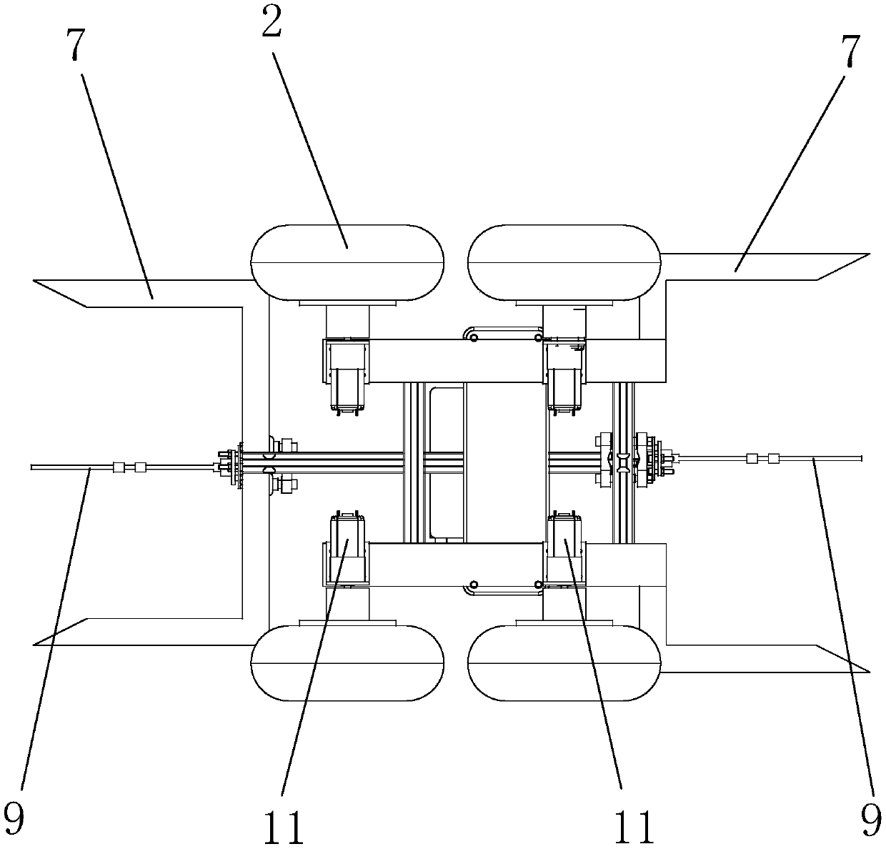 Small portable type symmetrical crane