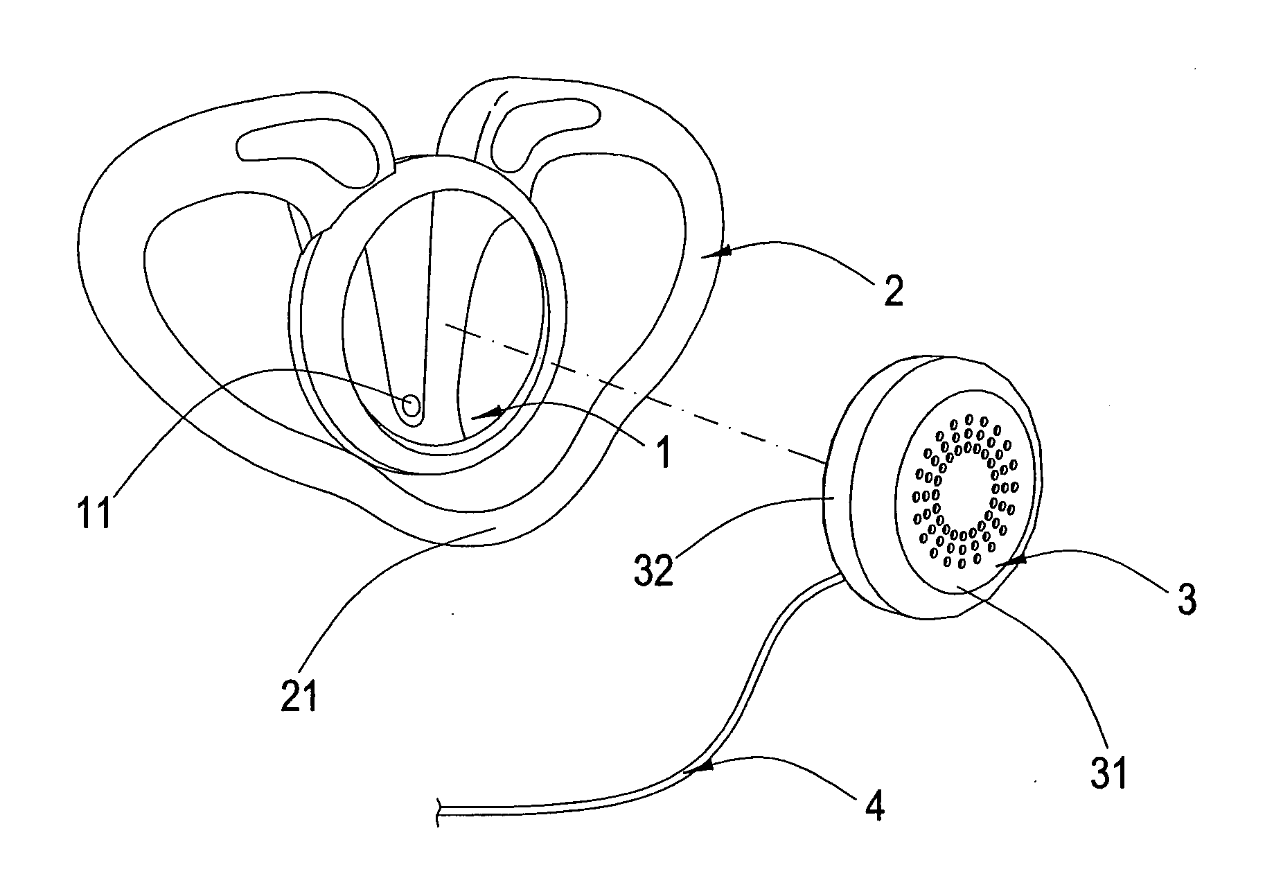 Sheathing-type earphone structure