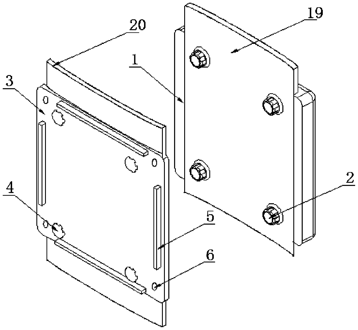 Firewall heat insulation structure with double-layer sound insulation effect