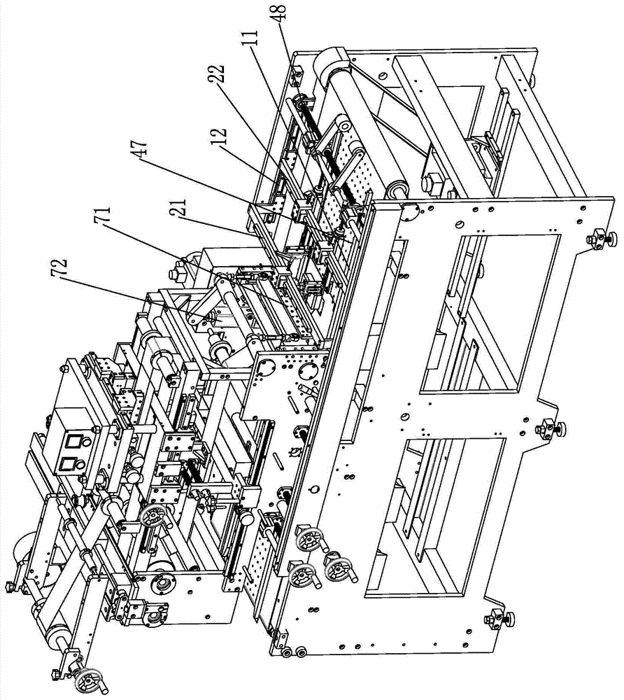 A positioning film sticking device of a window sticking machine