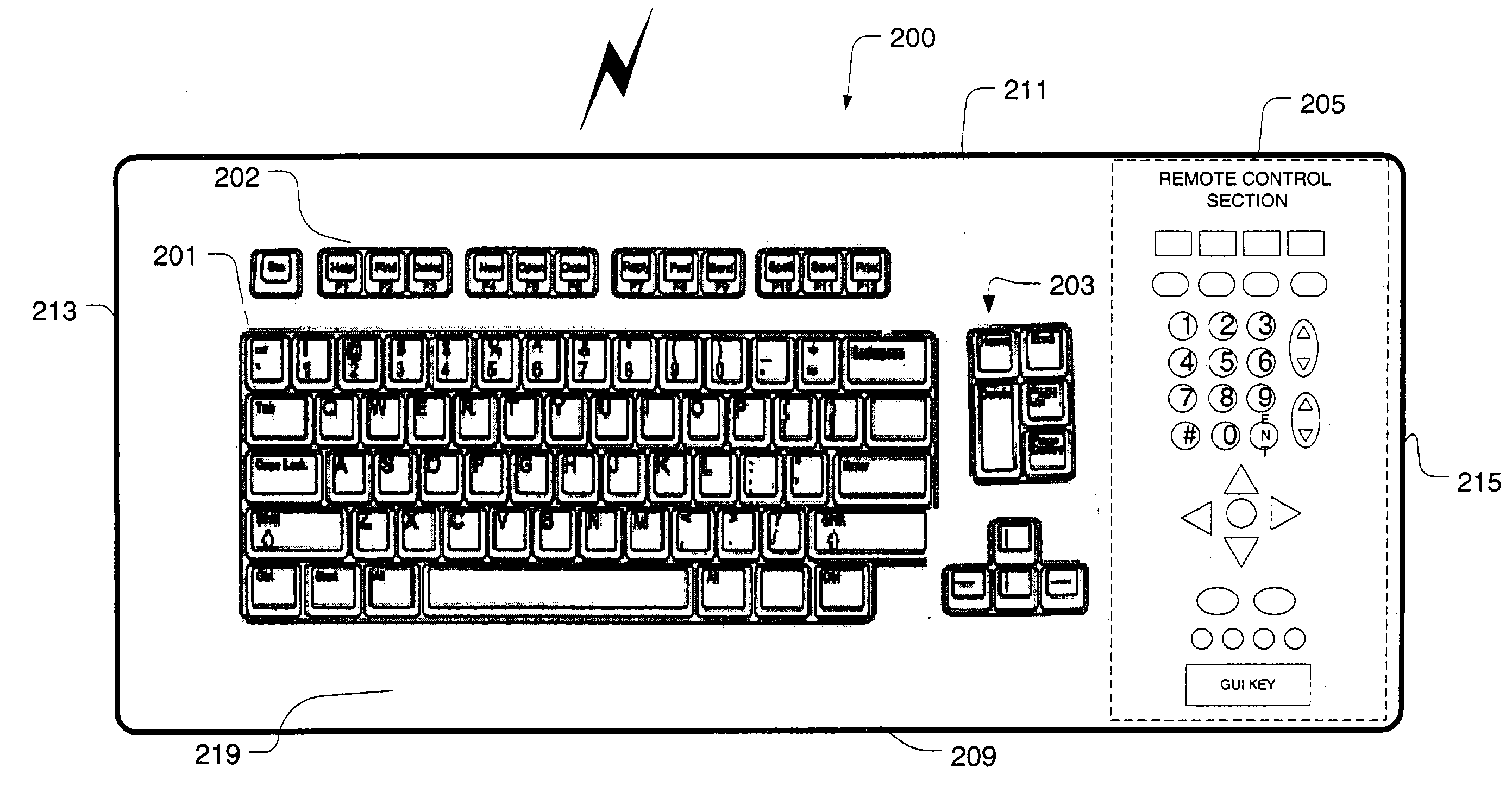 Universal remote computer keyboard