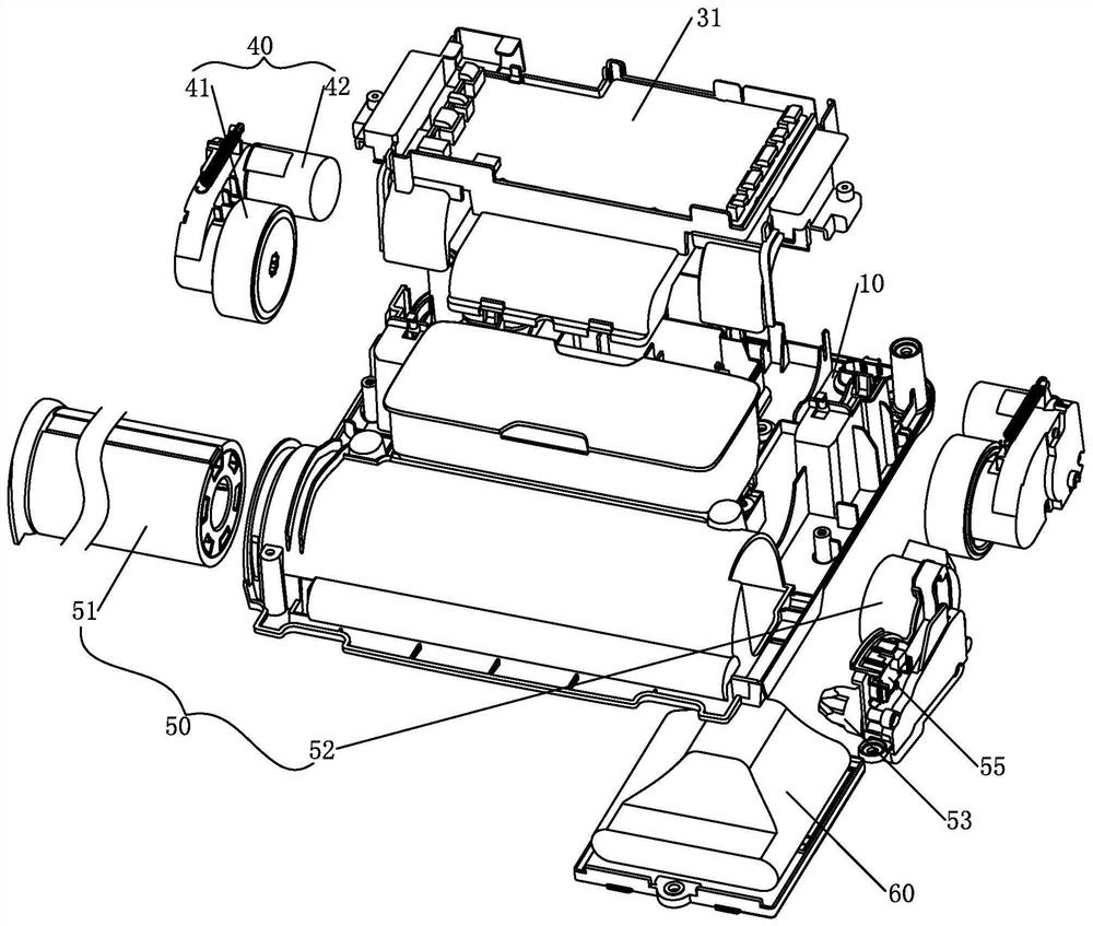 Working method of floor mopping robot