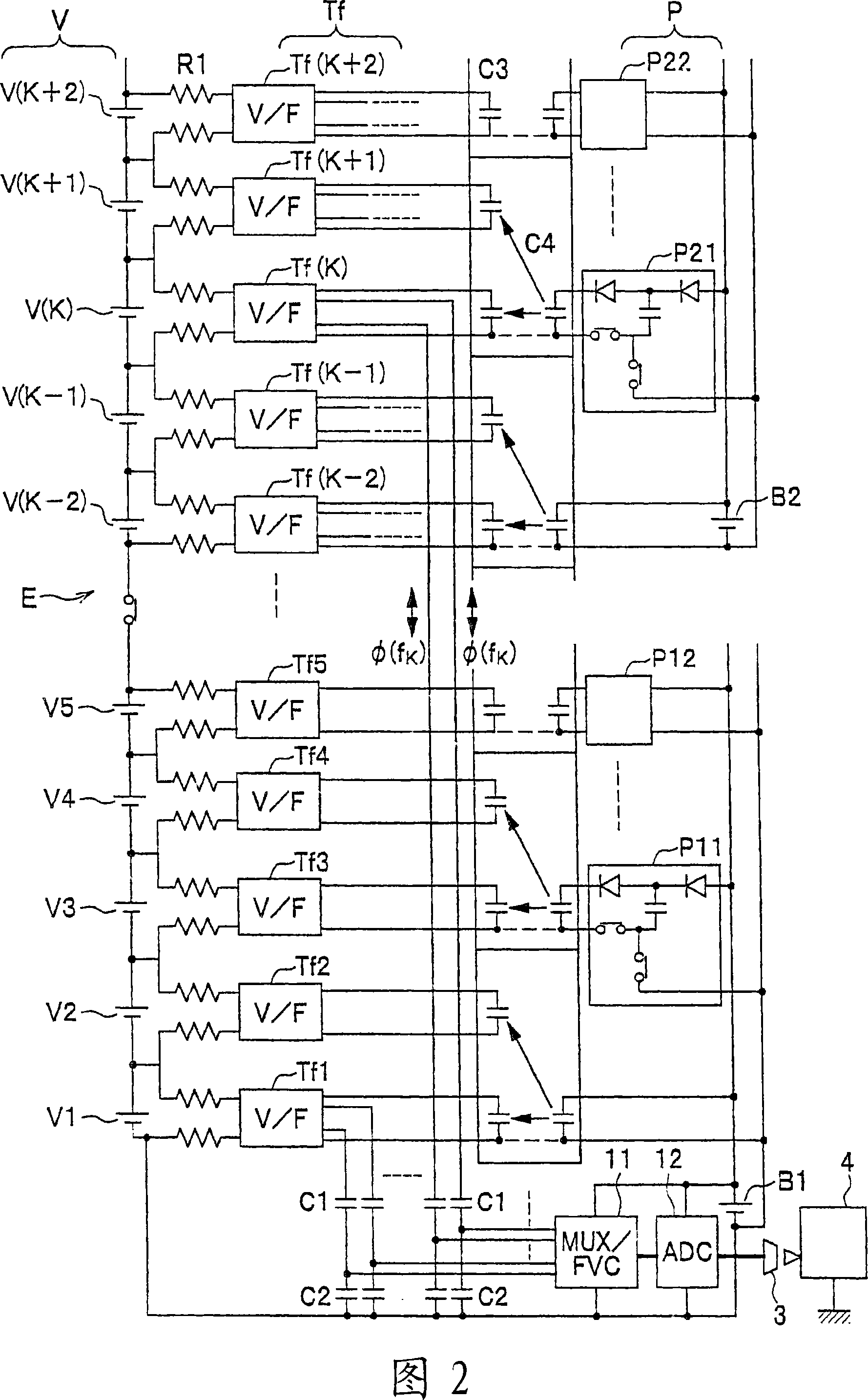 Battery voltage measurement circuit, battery voltage measurement method, and battery electric control unit