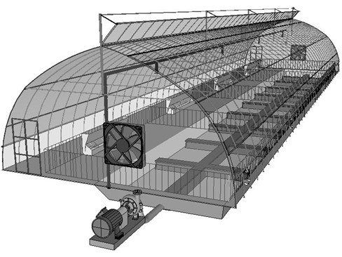 Application of low-carbon saving type pig house