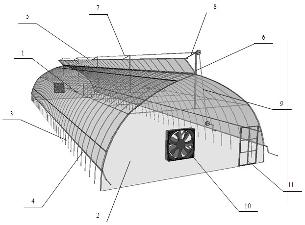 Application of low-carbon saving type pig house