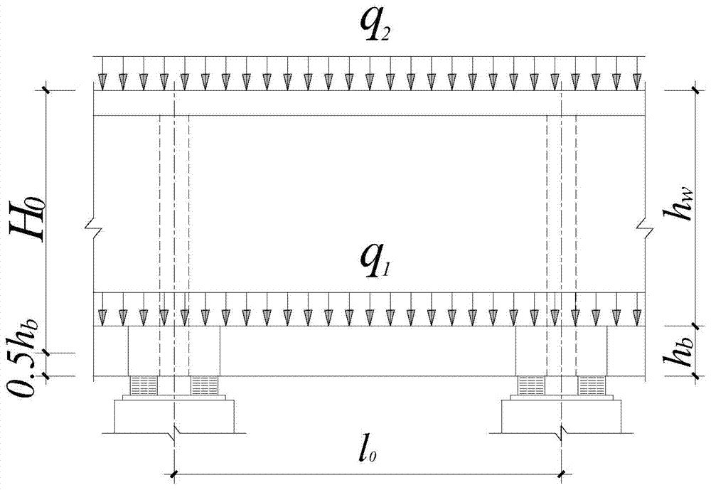 Designing method of transverse underpinning beam during longitudinal translational displacement of building of brick-concrete structure