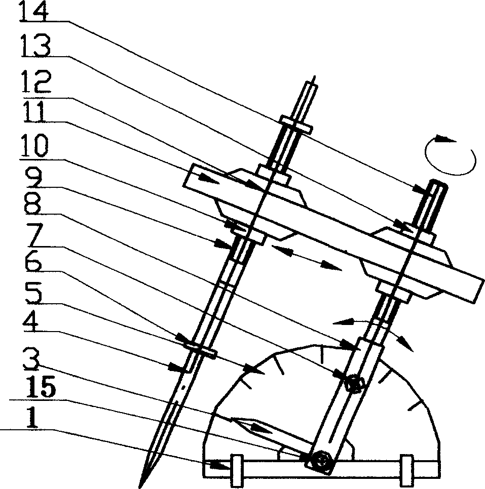 Metal plate developed intersecting line marking-gauge