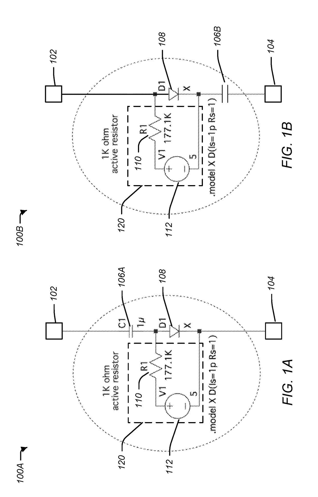 Active differential resistors with reduced noise