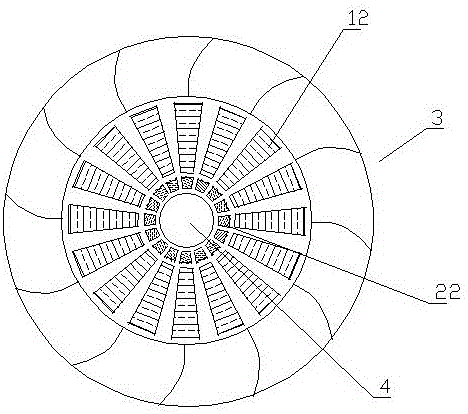 Suspended type inclined-jet outer-blade hydraulic generator easy to cool and acting method thereof