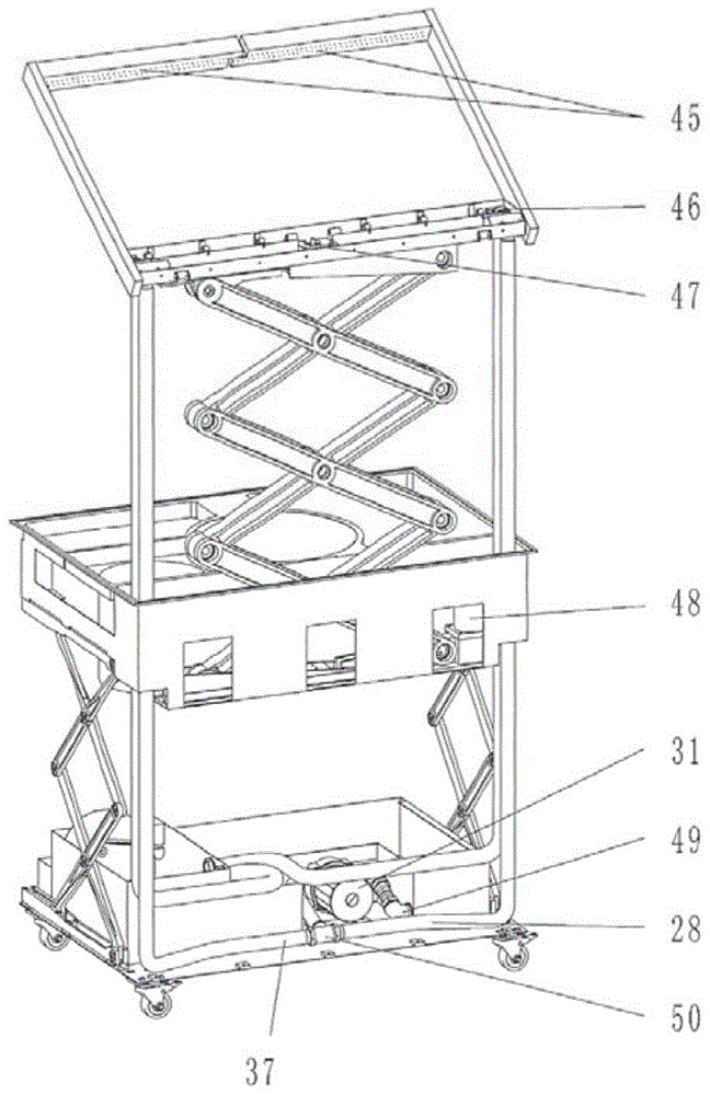 A portable all-round mini kitchen and its folding method