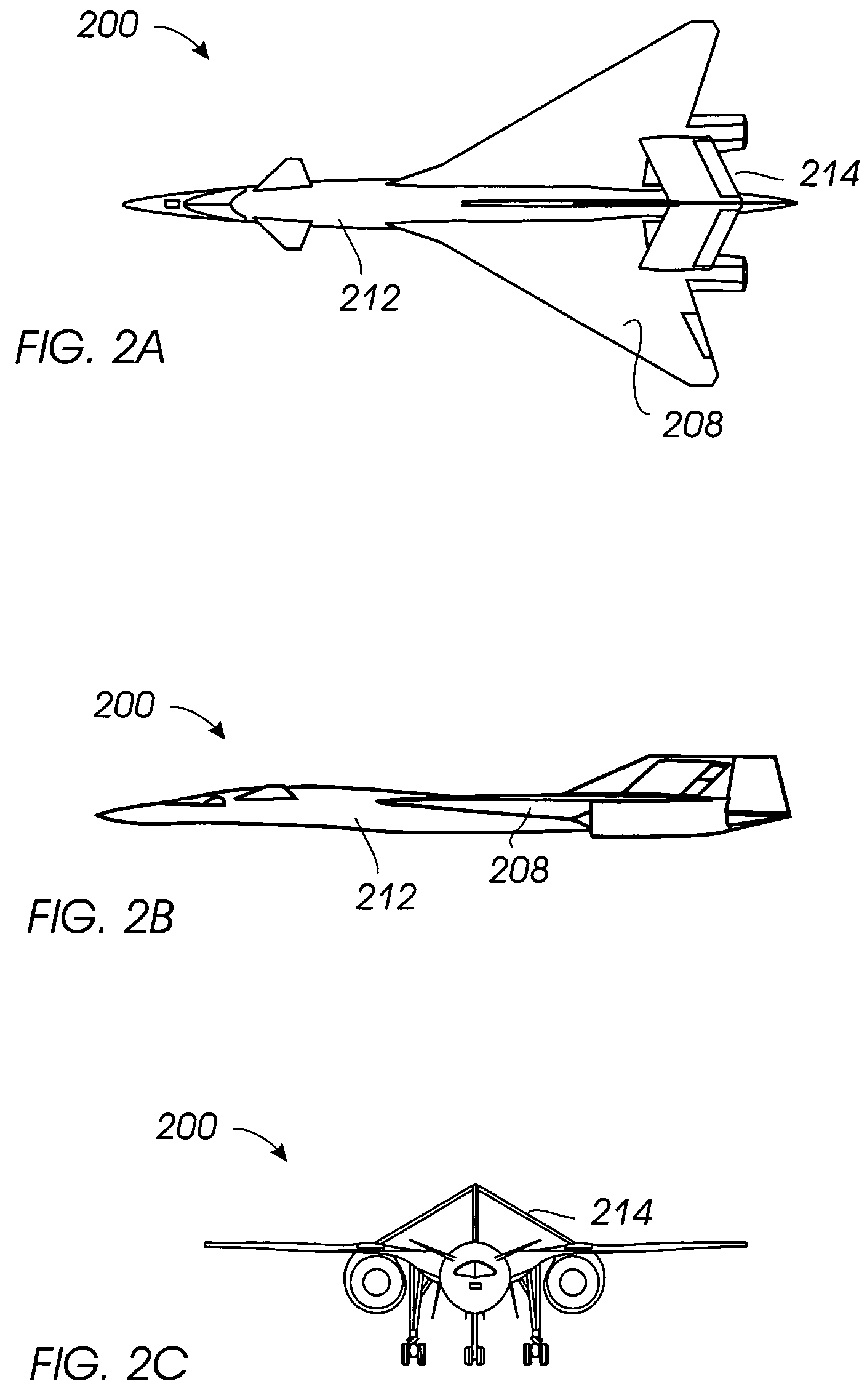 Passive aerodynamic sonic boom suppression for supersonic aircraft