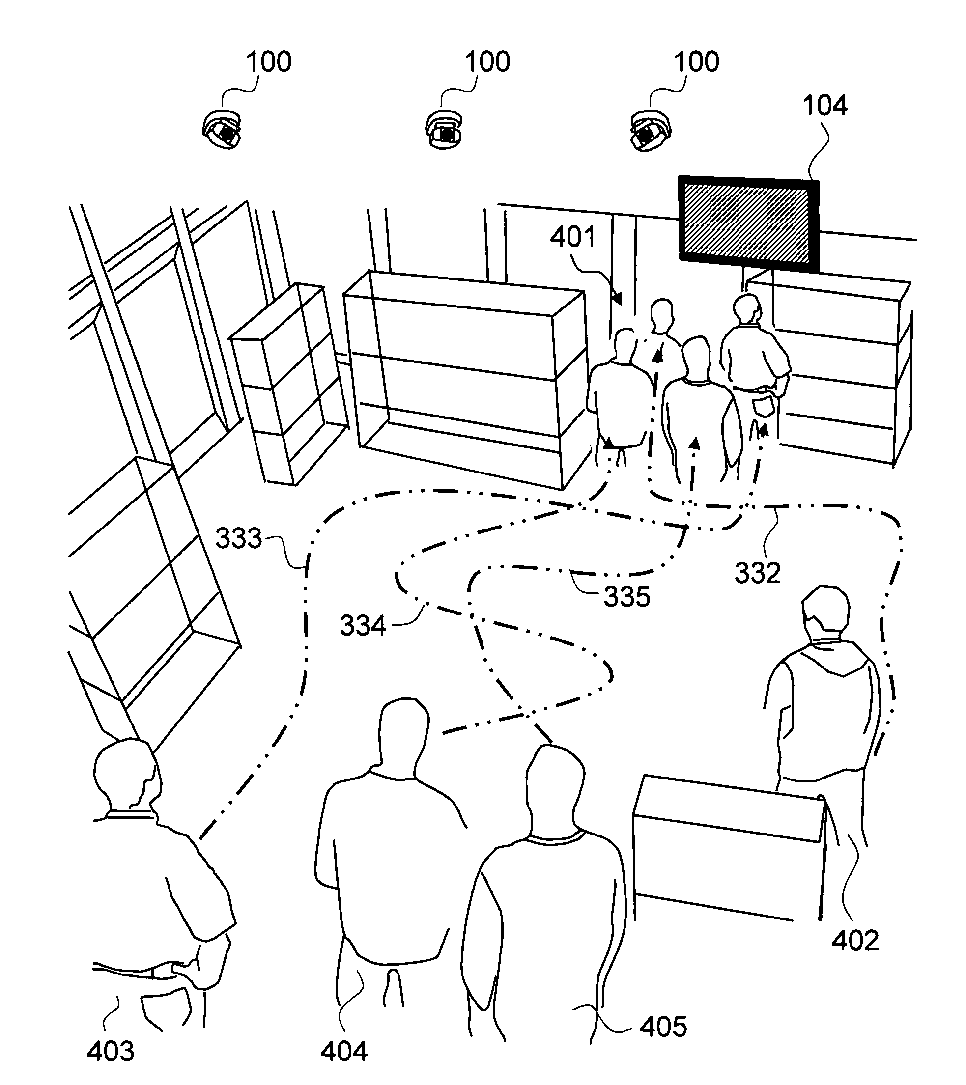 Method and system for narrowcasting based on automatic analysis of customer behavior in a retail store