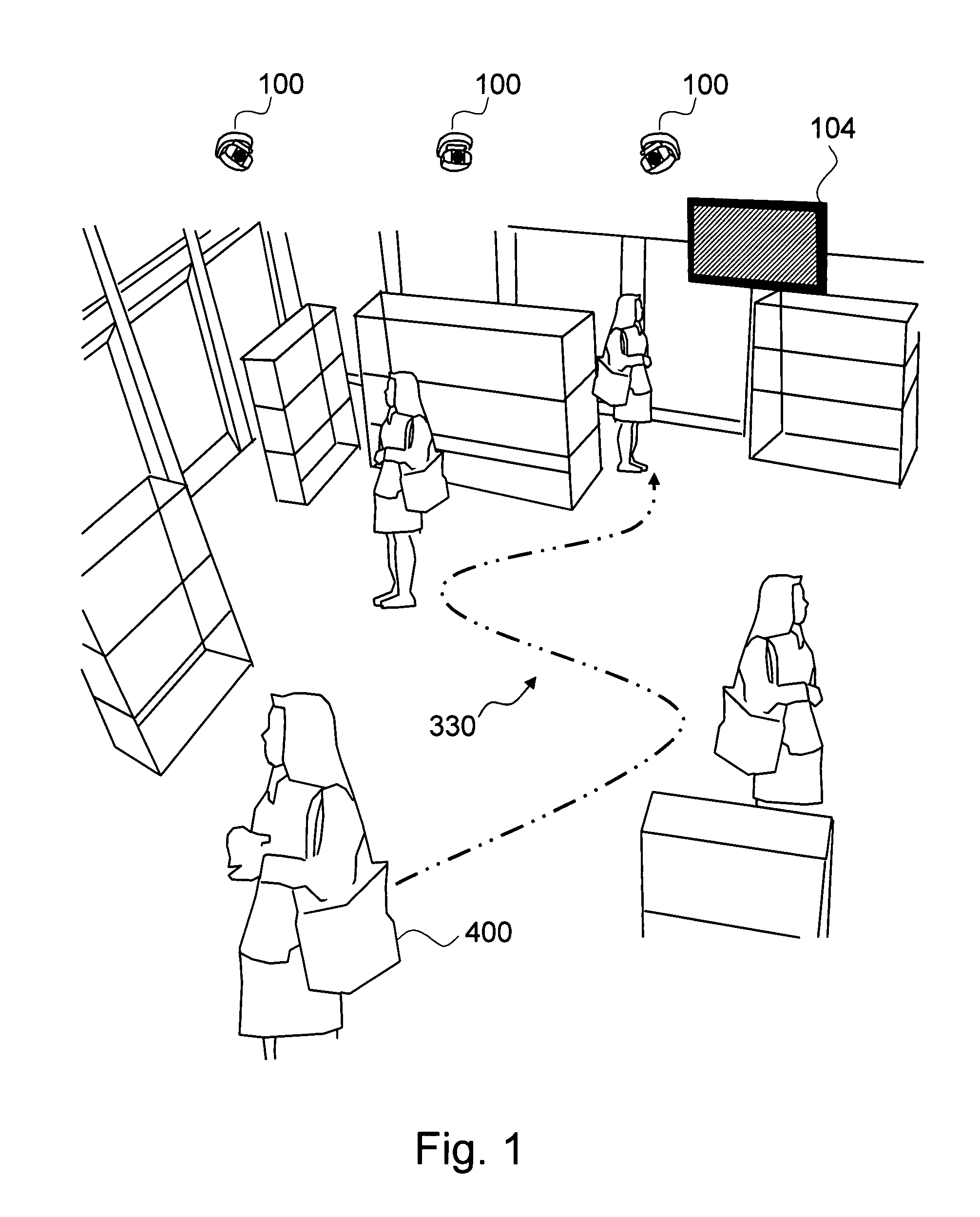 Method and system for narrowcasting based on automatic analysis of customer behavior in a retail store