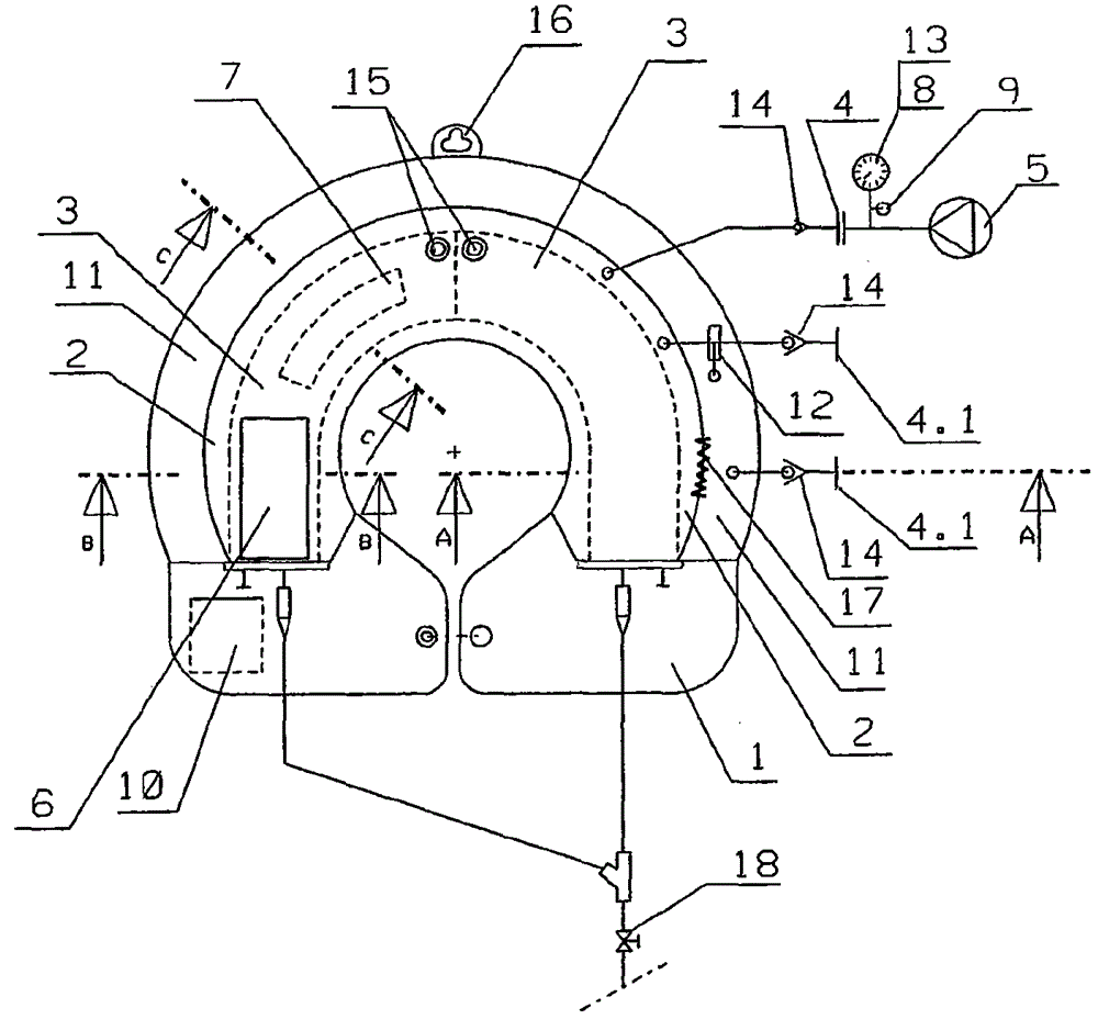 Holder for pressure infusion equipment