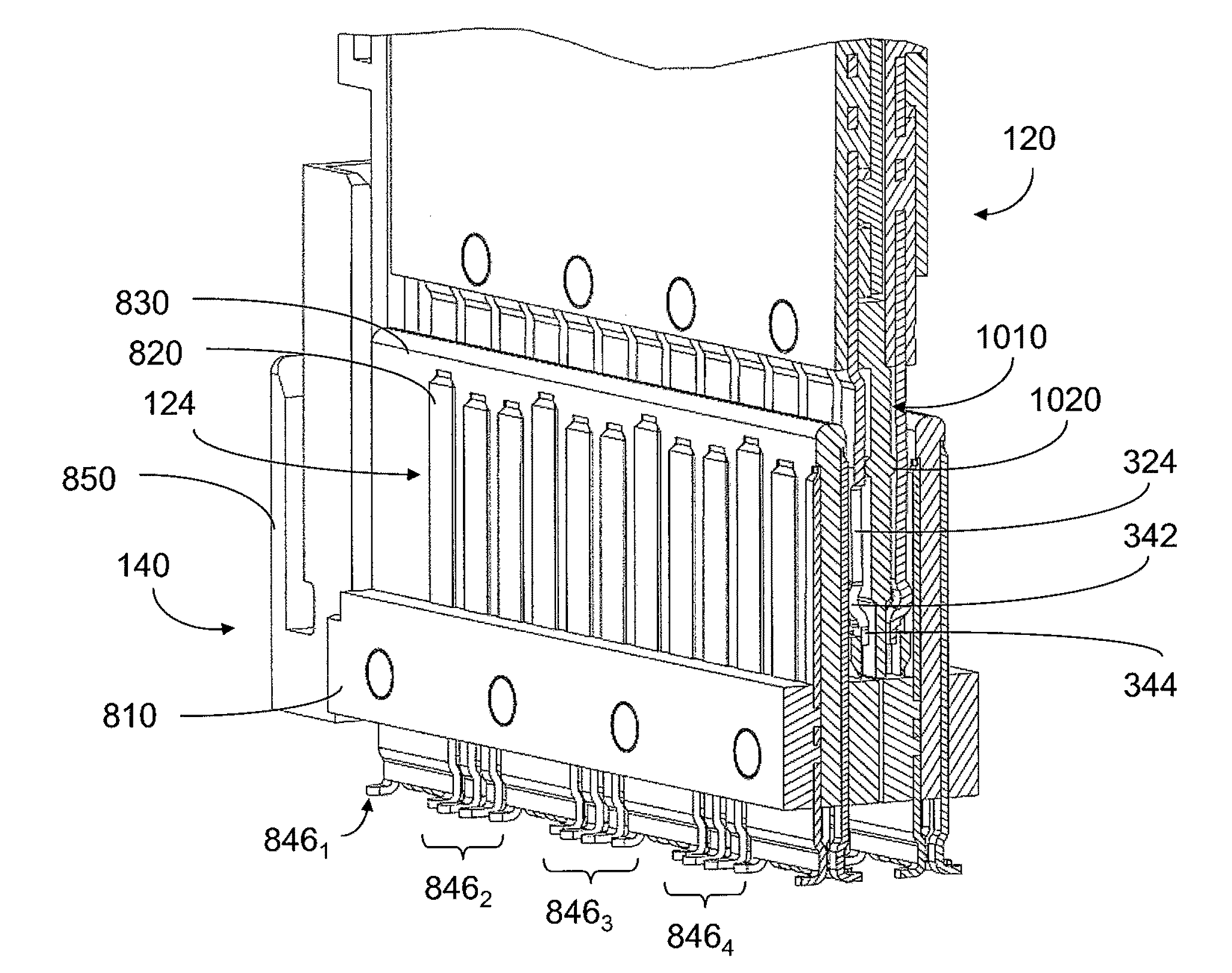 High density electrical connector and PCB footprint