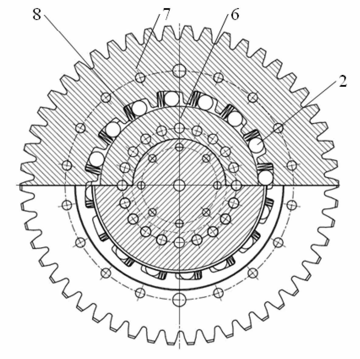 Overrunning clutch for confluence mechanism of double-turbine hydraulic torque converter