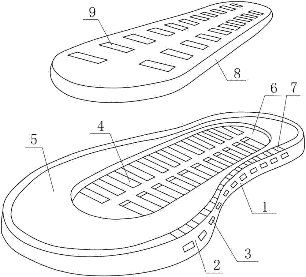 Soles and shoes that can switch the ventilation function by changing the position of the insole