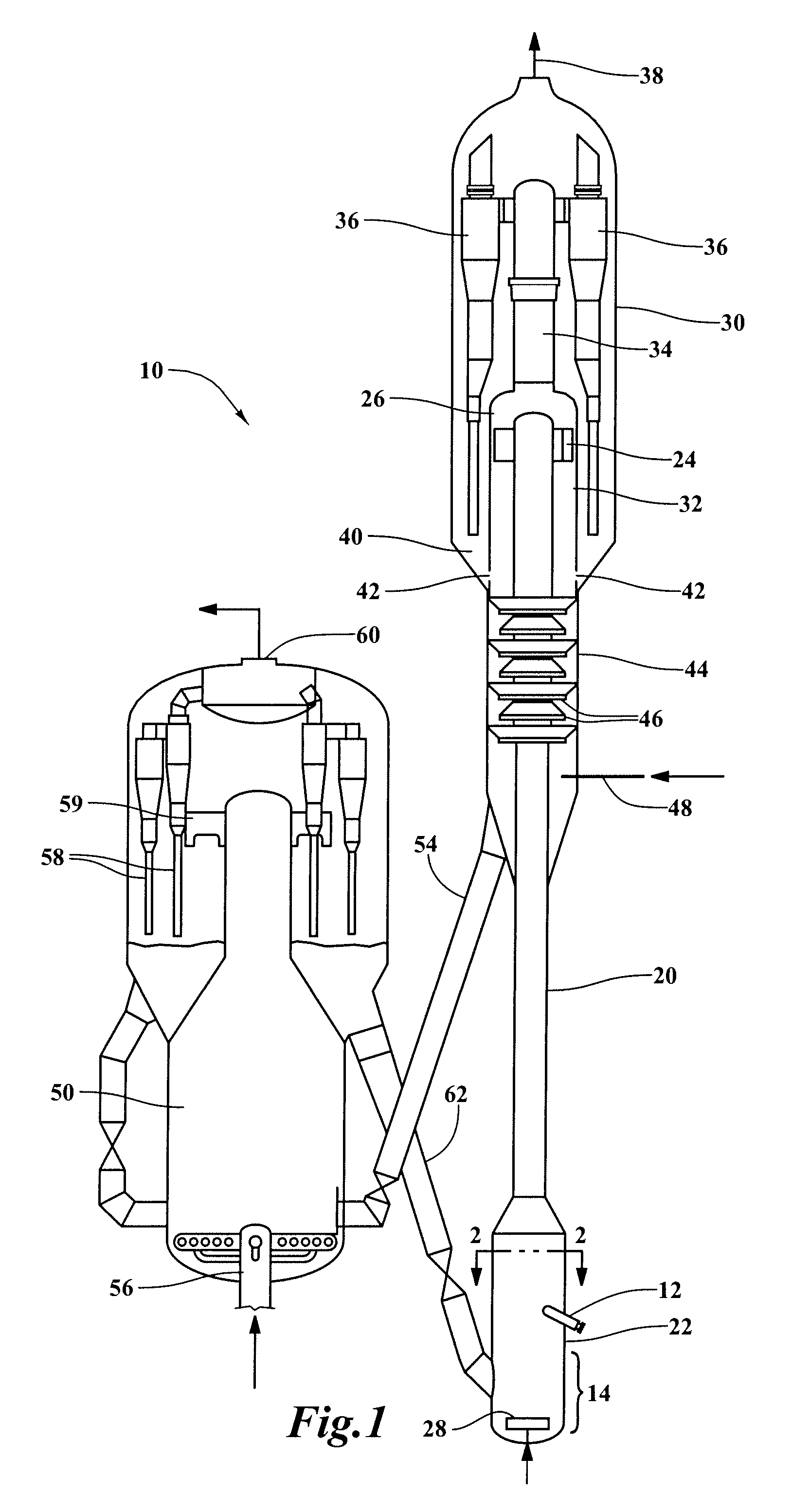Device for contacting high contaminated feedstocks with catalyst in an FCC unit