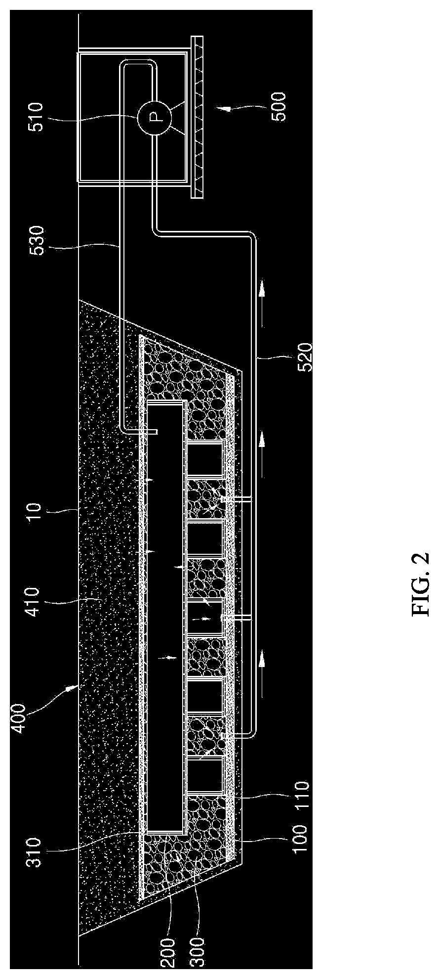 Water treatment device construction structure having grating room and method for constructing various water spaces/waterscaping facilities having same coupled thereto