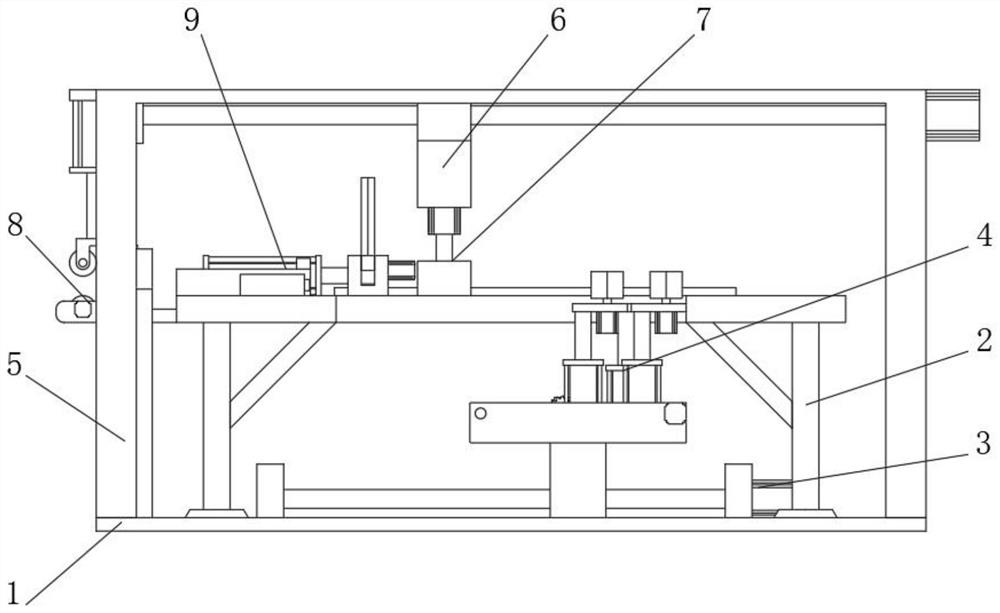 Automatic bending device for metal glasses frame machining