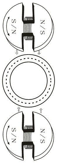 Bilateral control excitation pole-changing three-phase motor