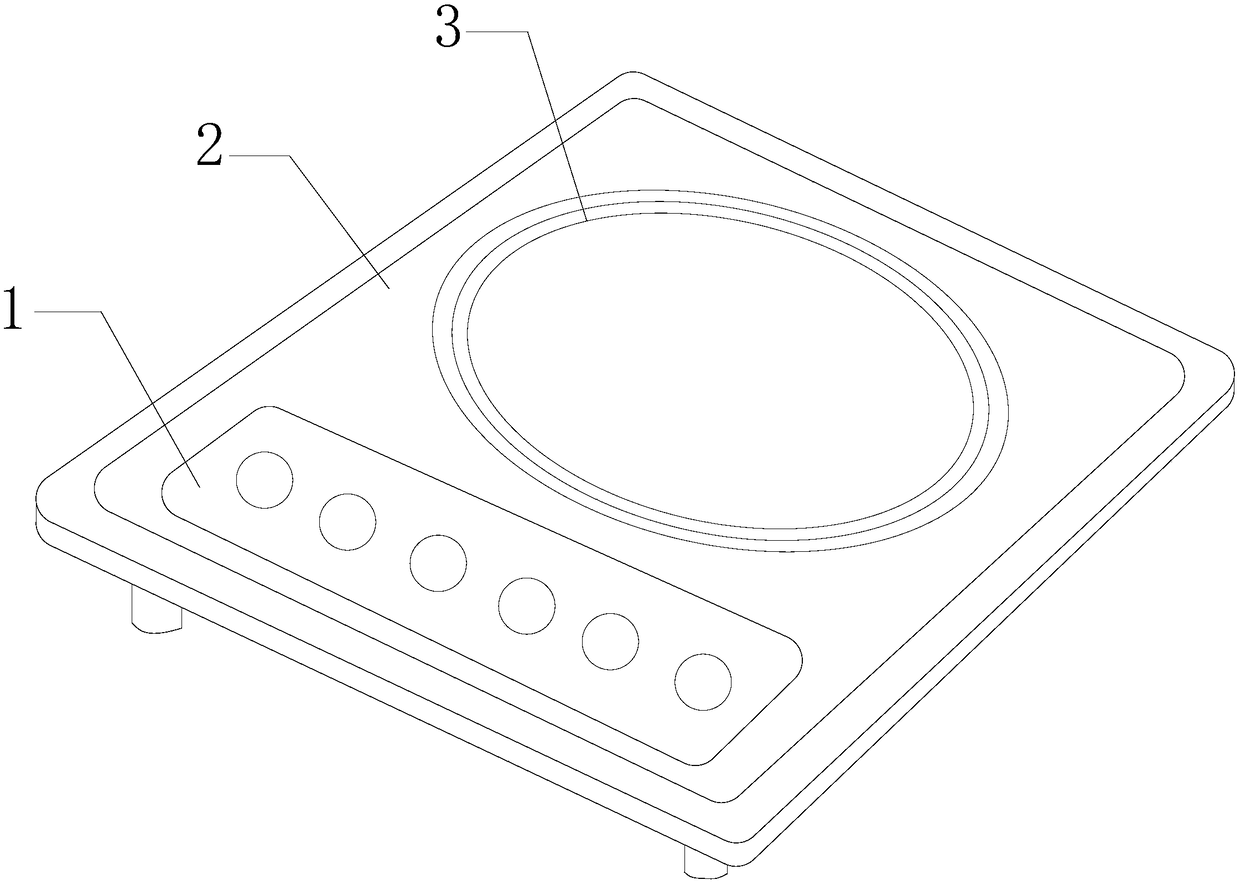 Improved difficult-detaching preventing rotatable household induction cooker