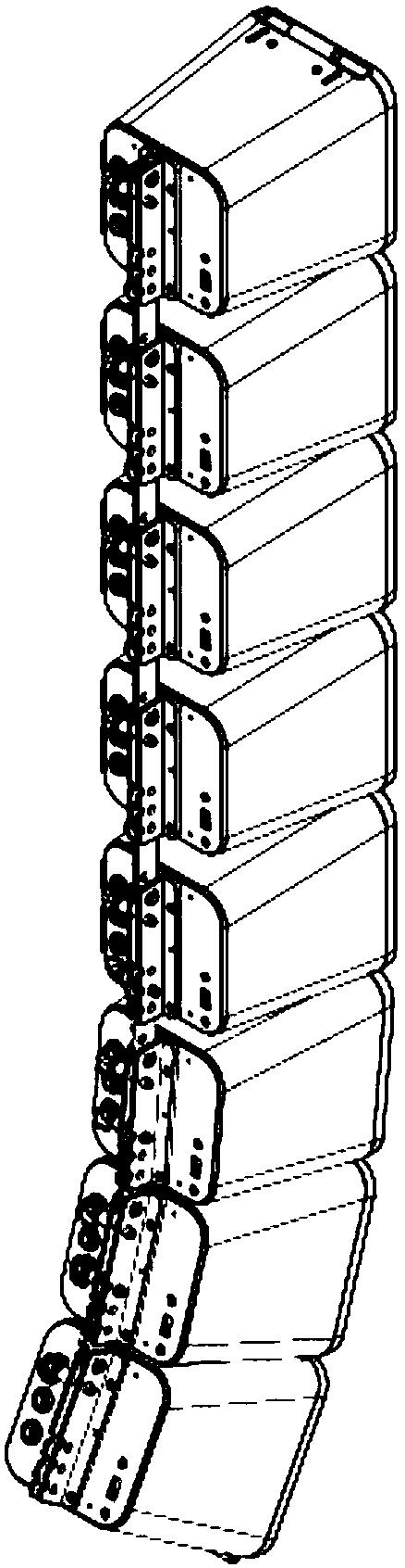 A connection device for combined sound box