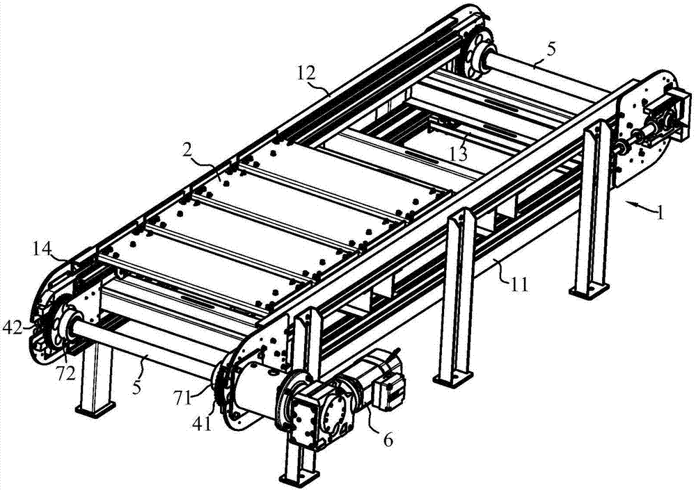 An accumulation type conveyor turning mechanism