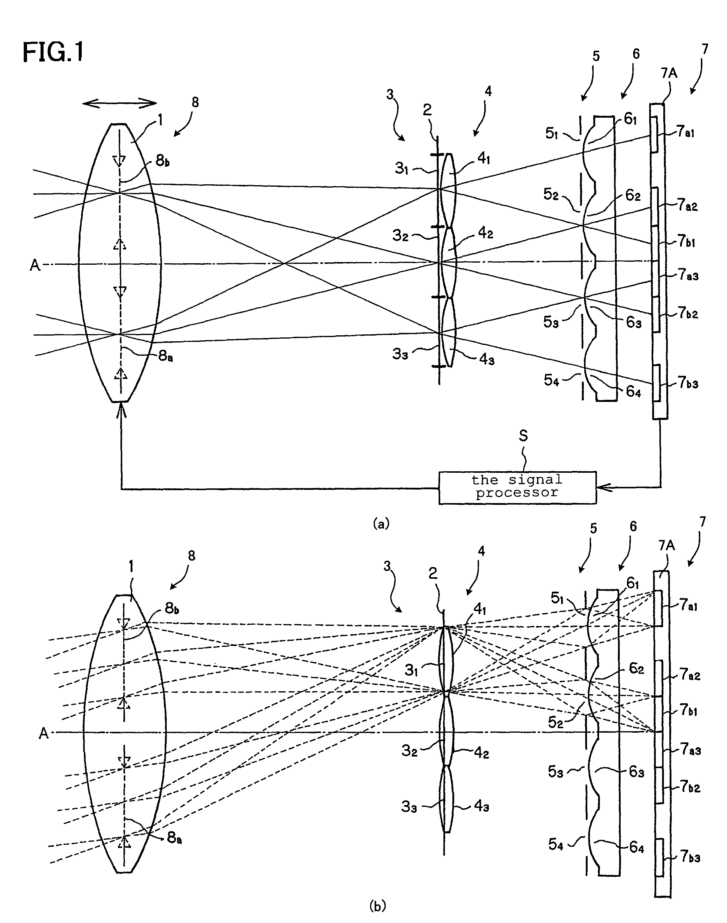 Focus detection optical system having a plurality of focus detection areas, and imaging apparatus incorporating the same